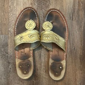 gold jack rogers sandals